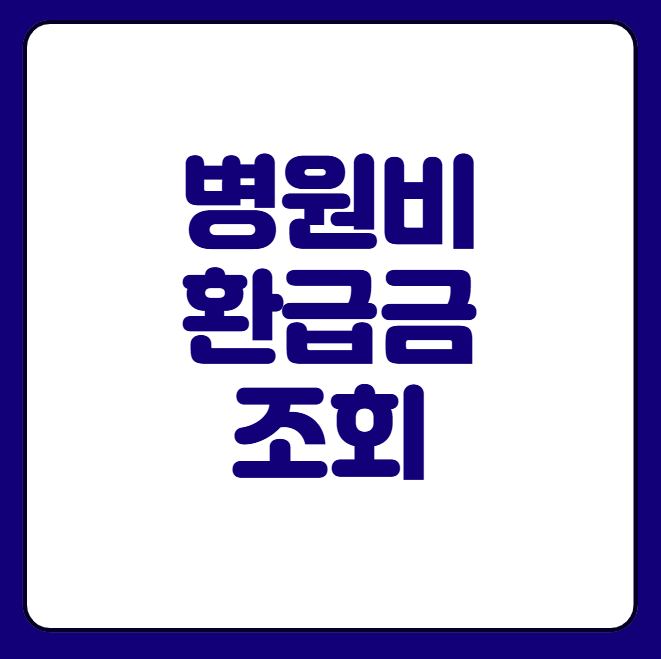 병원비 환급금 조회