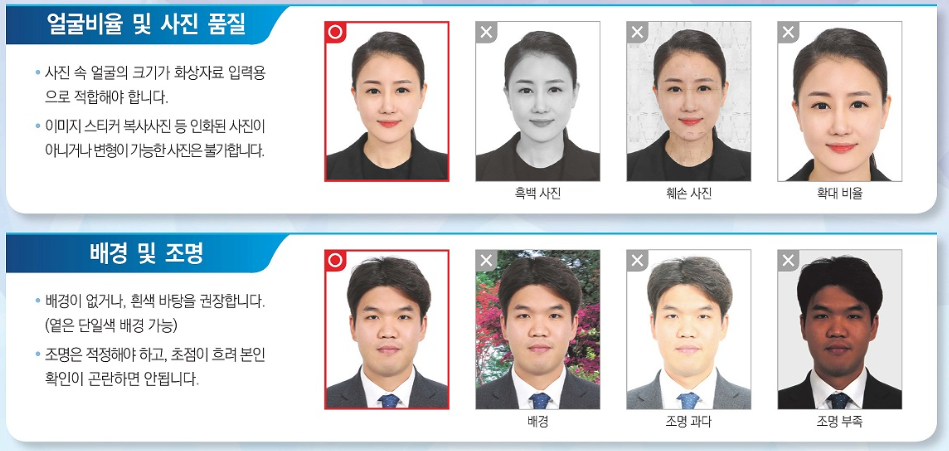 주민등록증 사진 규격 주의사항