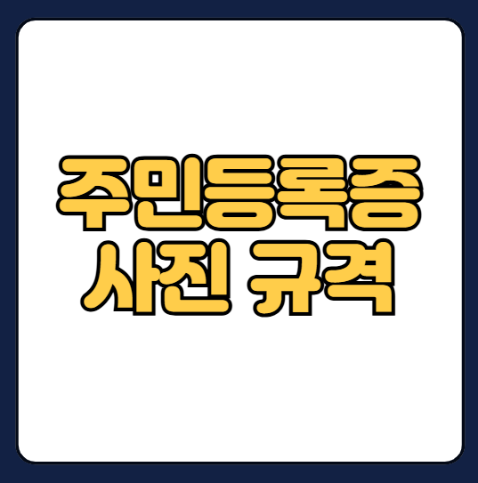 주민등록증 사진규격